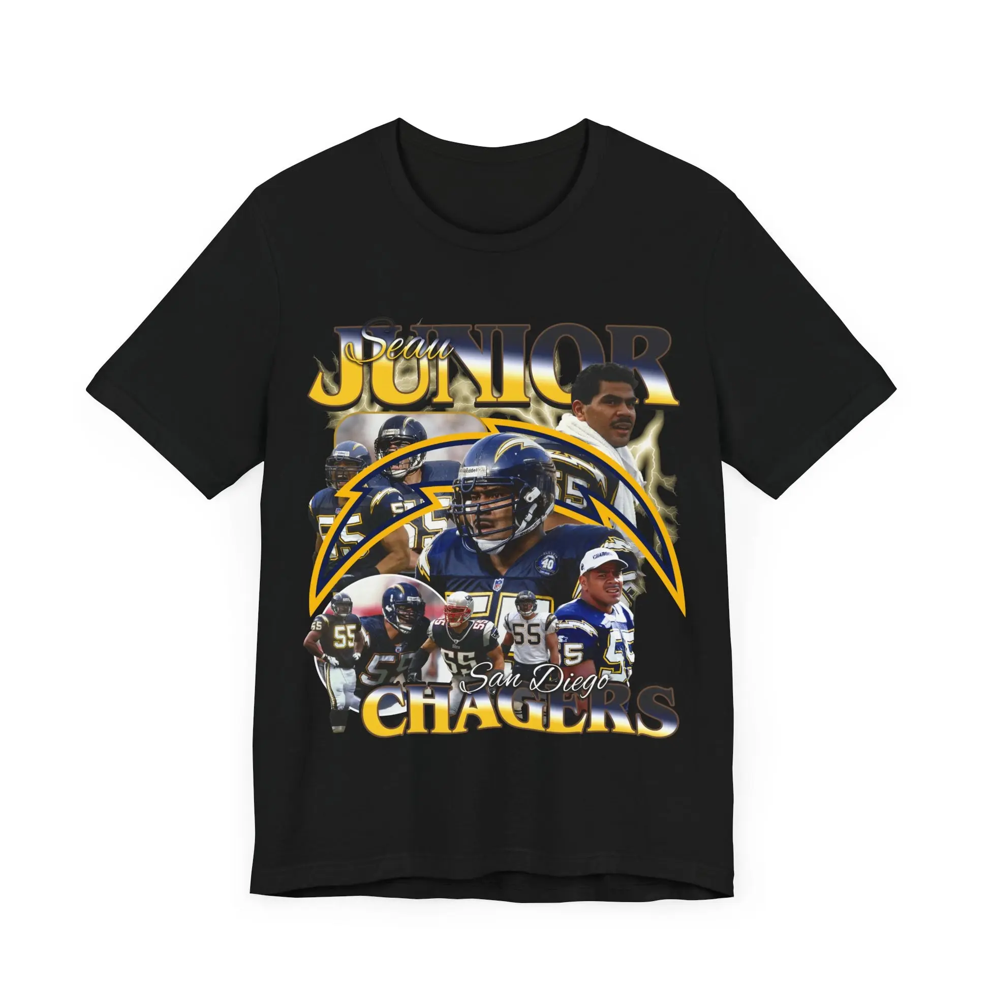 Vintage 90s Football Style T-Shirt JUNIOR SEAU Unisex Graphic Tee Shirt