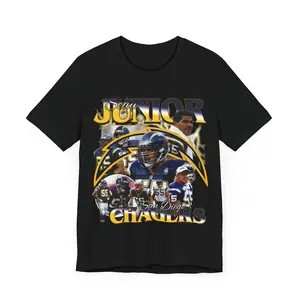 Vintage 90s Football Style T-Shirt JUNIOR SEAU Unisex Graphic Tee Shirt