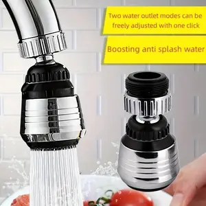 1pc Faucet Splash-Reducing Aerator Spray Head with Water-Saving Dual Spray Modes (Stream & Spray), Adjustable Anti-Splash Design, Fit for Kitchen Sinks, Durable Plastic Faucet Attachment, Sink Faucet Sprayer,