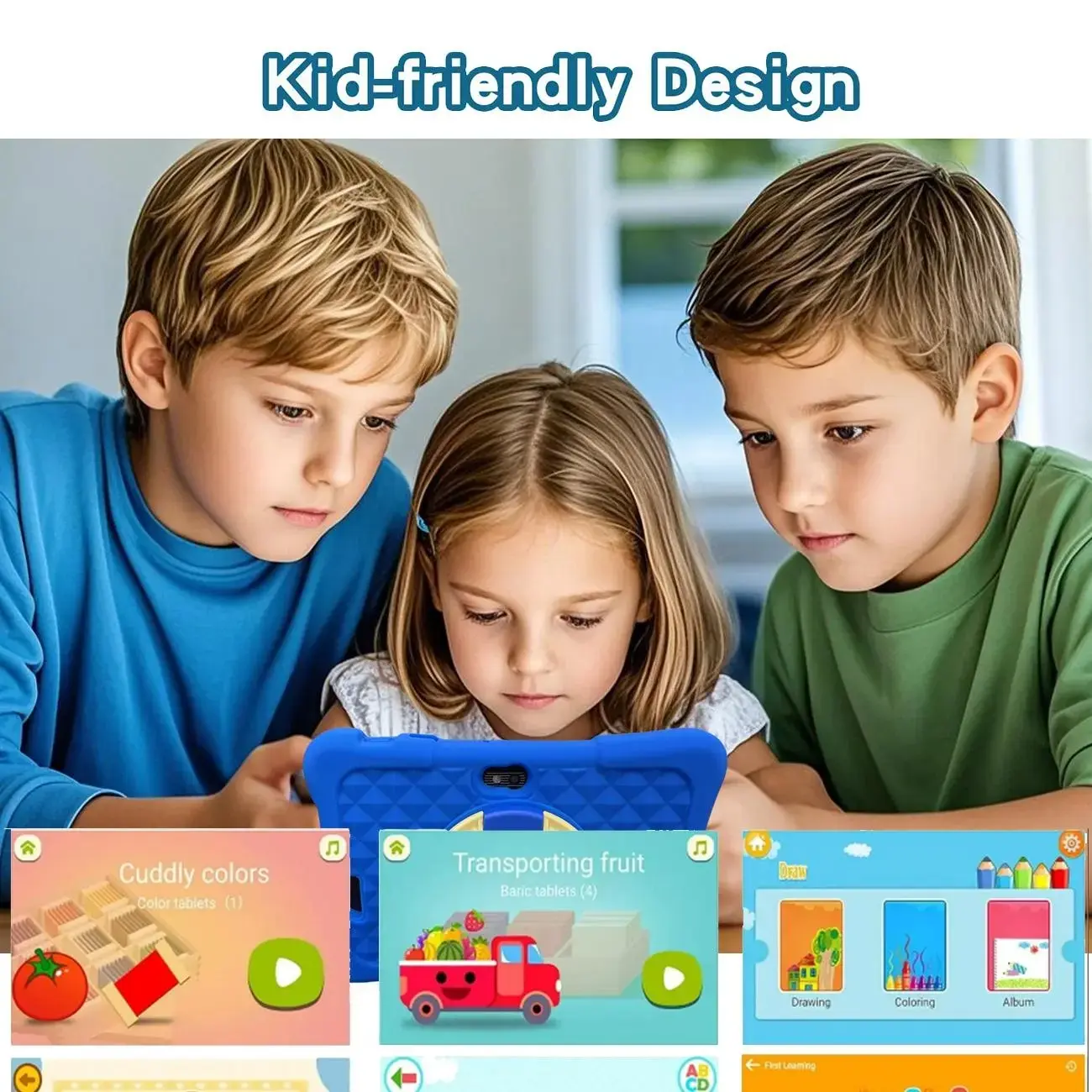 Children's Tablet 1+16GB Dual Camera Vision Protection Parental
