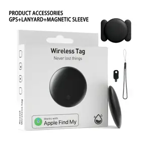 Smart Bluetooth Key Finder - Wireless Item Locator with Real-Time Tracking, Replaceable Battery, and Bi-Directional Alarm - Compact Tracking Tag for Keys, Wallets, Luggage, and Backpacks - Compatible with iOS and Android Smartphones - Black