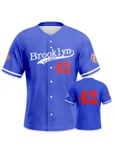 Men's Hip-Hop Print Baseball Jacket, Brooklyn #42 Premium-quality sweatshirt, comfortable and breathable Quick-dry fabric, ideal for athletic training The perfect gift choice