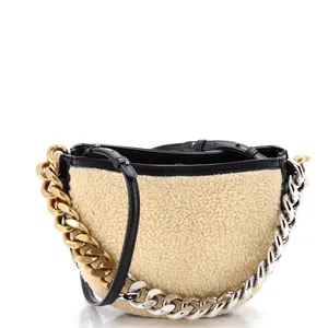 Pre-owned Stella McCartney material Messenger Bags Frayme Shoulder Bag Faux Shearling and Faux Leather Small by Rebag