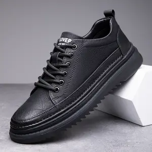 Men's Casual Lace-Up Walking Shoes Thick Sole Comfortable Everyday Fashionable Sneakers for Daily Wear with Lace-Up Design and Comfortable Fit