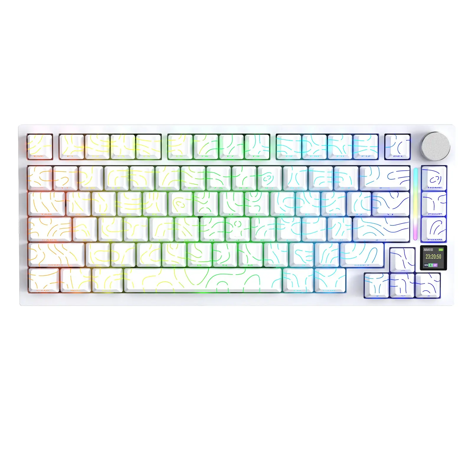 Attack Shark X820 Ultra Mechanical Keyboard, Tft Display, 75% Ansi Layout, 2.4GHz/Bluetooth-compatible/wireless, Hot Swappable, PC & MAC Compatible