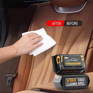 Car Interior Cleaning Wipes, Quick Dry & Gentle Car Interior Wipes, Car Interior Cleaning Tool, Car Care Product