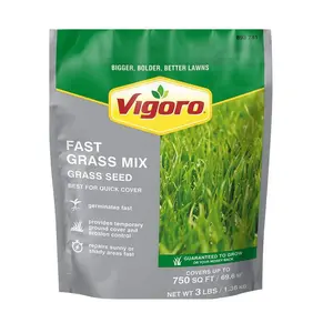 Fast Grass Seed Mix 3 lbs. with Water Saver Seed Coating - Ideal for Gardening and Landscaping