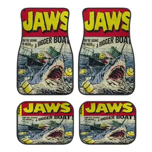 Universal Car Floor Mats Set, Thick Printed Design Style, Car Interior Accessory, Fits Tesla Model Y, Small Cars, Suvs, Halloween Christmas Gift