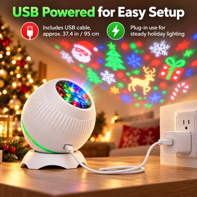 Christmas Light Projector for Indoor Home, LED Holiday Projector Lights ...