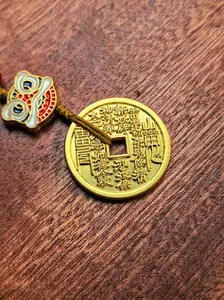 Chinese Taoist Pendant, 'Unity of Heaven and Man' Pendant ,Chinese-style car hangings, wealth-bringing hangings, key chains, ancient style, keeping safe, mountain ghost money, individuality, creativity, non-fading, hangings