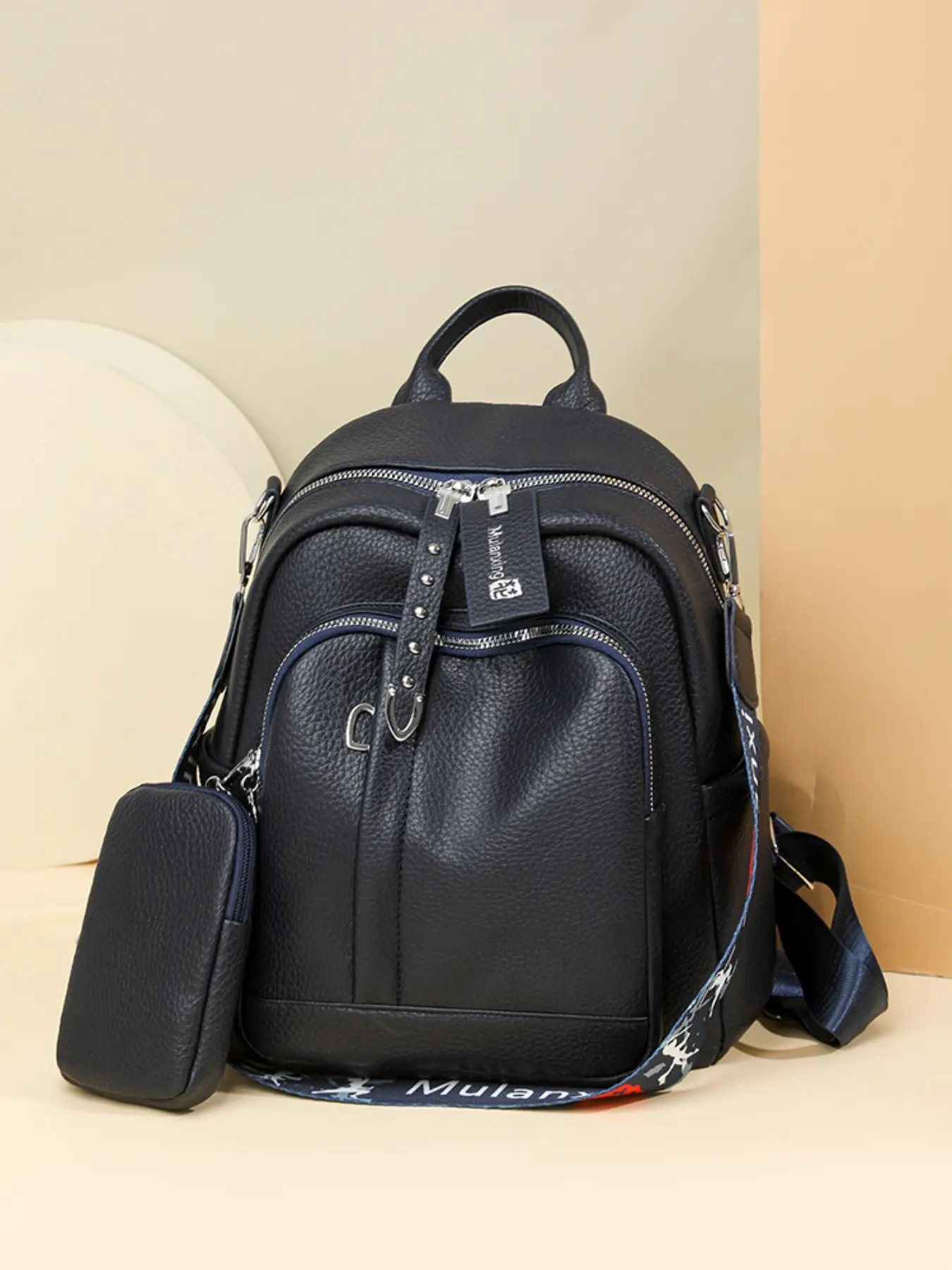 Large Capacity Unisex Backpack, Casual Printed Backpack, Multi-Purpose Travel Bag, Soft Leather Fashionable Women's Shoulder Bag, Casual All-Season Use, Travel Backpacks, Backpack For Travel
