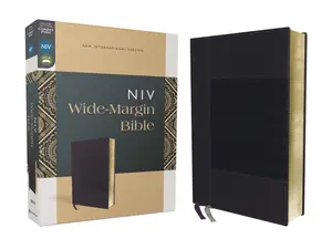 NIV, Wide Margin Bible (A Bible that Welcomes Note-Taking), Leathersoft, Navy, Red Letter, Comfort Print by Zondervan [Leatherbound Book]