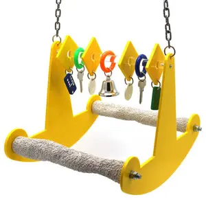 Sweet Feet & Beak Tweeter Totter Rocker - Safe, Non-Toxic Cage Bird toy for Birds - Stimulates Visual & Physical Activity, Cage Accessories - Extra Large Bird toy