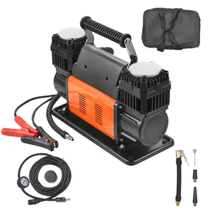 12V Portable Tire Inflator - 10.6CFM Dual-Cylinder Air Compressor, 150PSI, Essential Car Repair Tool for RV Travel