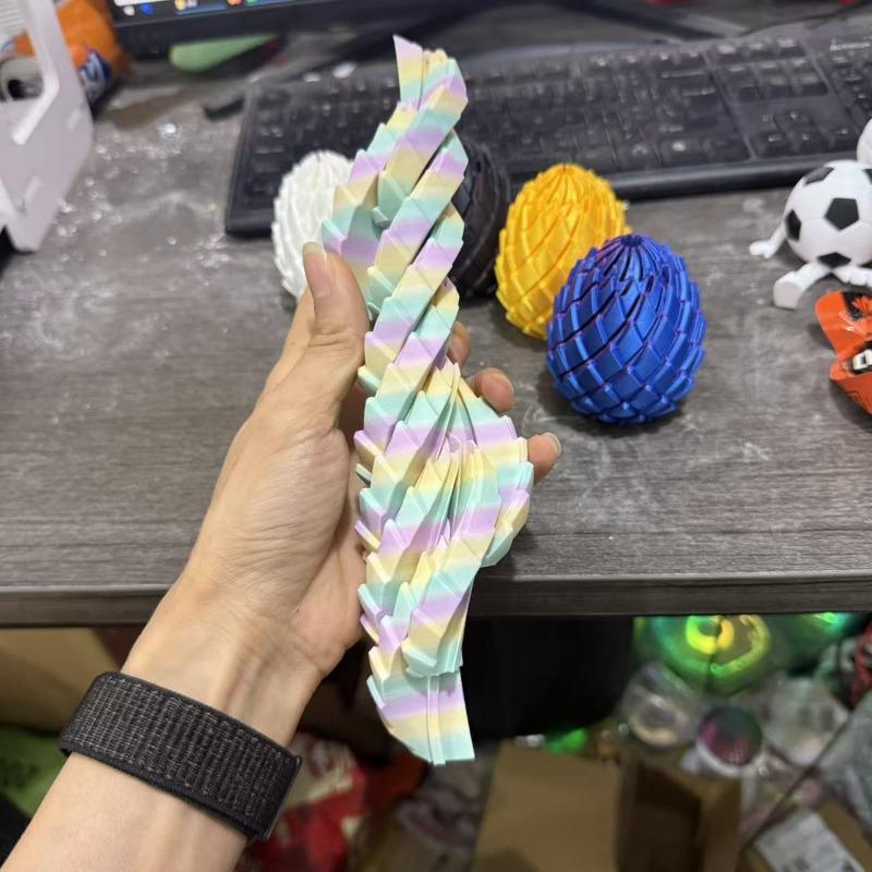 2pcs Dragon Egg Rotating Suitable for, 3D Printing Fidget Sensory with Dragon Egg Capsules, Collectible Decompression Gadgets for and Aid