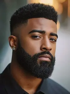 Men‘s Toupee Afro Curly Human Hair Systems Ultra Thin PU Base, Puff Wigs for Men Biological Scalp Fluffy and Bouncy Breathable V-looped Hair System Kinky Curly Wig(Black, 5*7/6*8/8*10 inch)