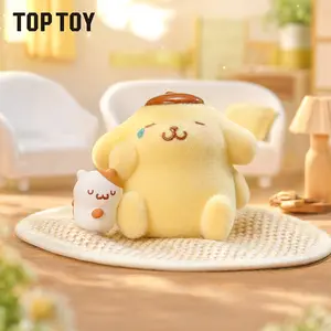 TOPTOY Pom Pom Purin Fluffy Daily Series Flocked Figure Blind Box, Cute Car Interior Ornament, Adorable Trendy Collectible Doll, Perfect Creative Holiday Birthday Gift for Girls and SR Fans Home Desktop Decor