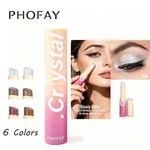 PHOFAY Crystal Jelly Highlighter Stick - Lightweight, Shimmery Beauty Cosmetic for Eye Enhancement