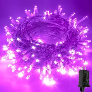 Purple Extra-Long 66FT 200 LED Halloween Lights for Indoor/Outdoor, Super Bright 8 Lighting Modes Plug in String Lights for Halloween Decorations Bedroom Party Garden Patio Tree (Purple) Shengyujie