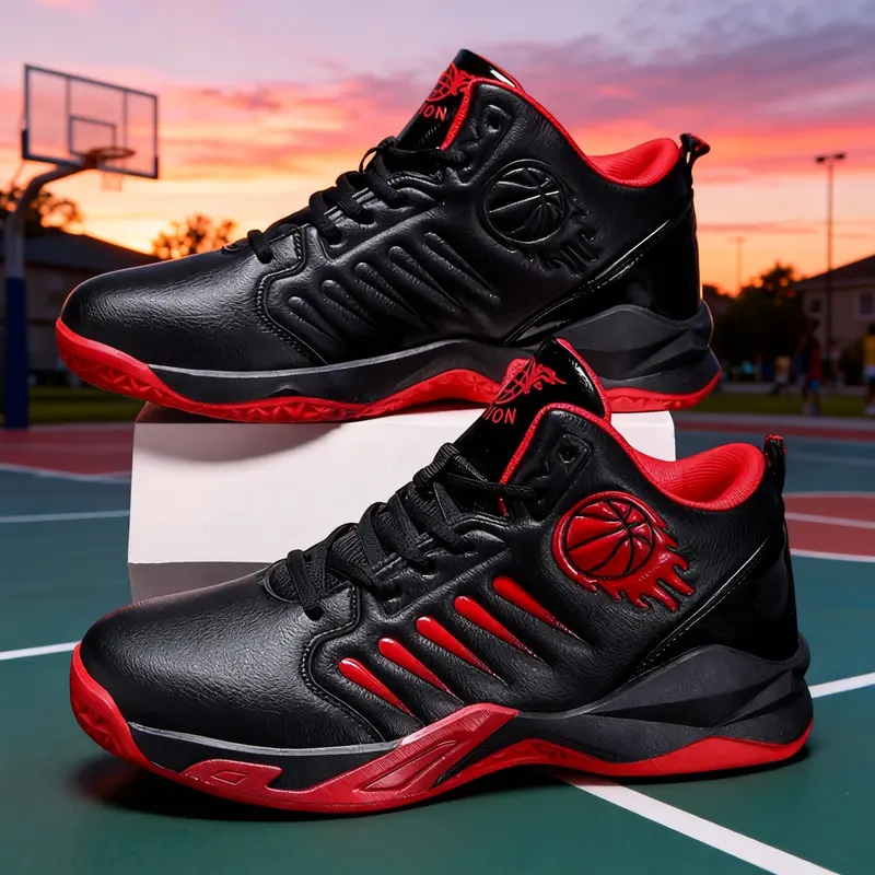 Men's Athletic Gym Shoes - Shock-Absorbing, Breathable Rubber, Round Toe, Anti-Slips, Zigzag Tread, Cement-Floor Grip, Running & Walking, Cross-Training, Fashionable Casual Trainers for TikTokShopBackToSchool