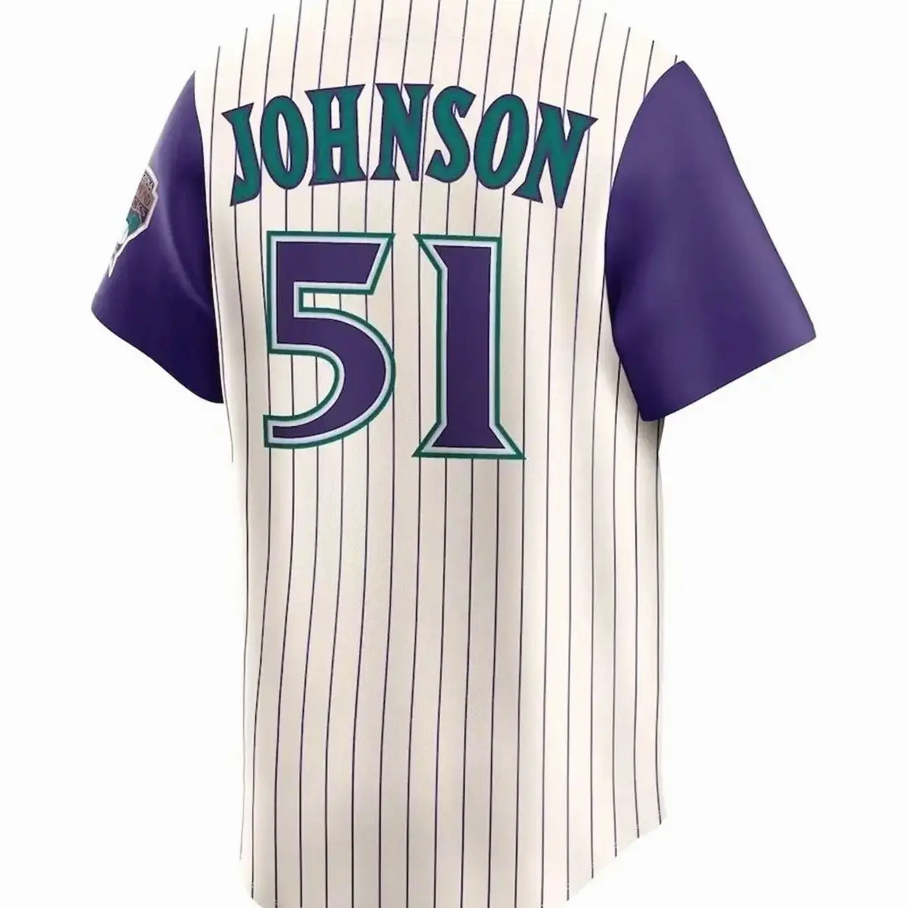Unisex Baseball 2026 Inspired #51Johnson Jersey Throwback Cooperstown Collection Jersey - Cream