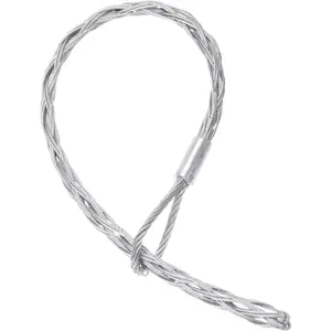 13-18mm OD Cable Pulling Socks Grip 0.58m Single Head Side Pull Wires Mesh Puller Socks Grip Galvanized Steel Wire Pulling Tools
