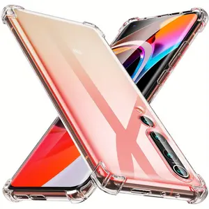 Case for Xiaomi Mi 10 5G / Mi 10 Pro 5G, Clear Phone Case with Reinforced Corners Camera Protection Bumper Slim Fit Shockproof Flexible TPU Case, Transparent