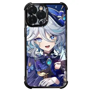 Phone Case - 1pc Furina Phone Case with Electroplating End, Protective Cover Featuring Enhanced Cushioning And Impact Resistance, Compatible with Various for iphone Models 17, 16, 15, 14, 13 Pro Max Cover