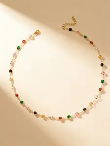 Elegant Sparkling Zirconia Chain Necklace for Women, Luxury and Vintage Design , Casual Daily Wear Exquisite Jewelry Gift, Cz Bling, All Seasons Fashion Accessory