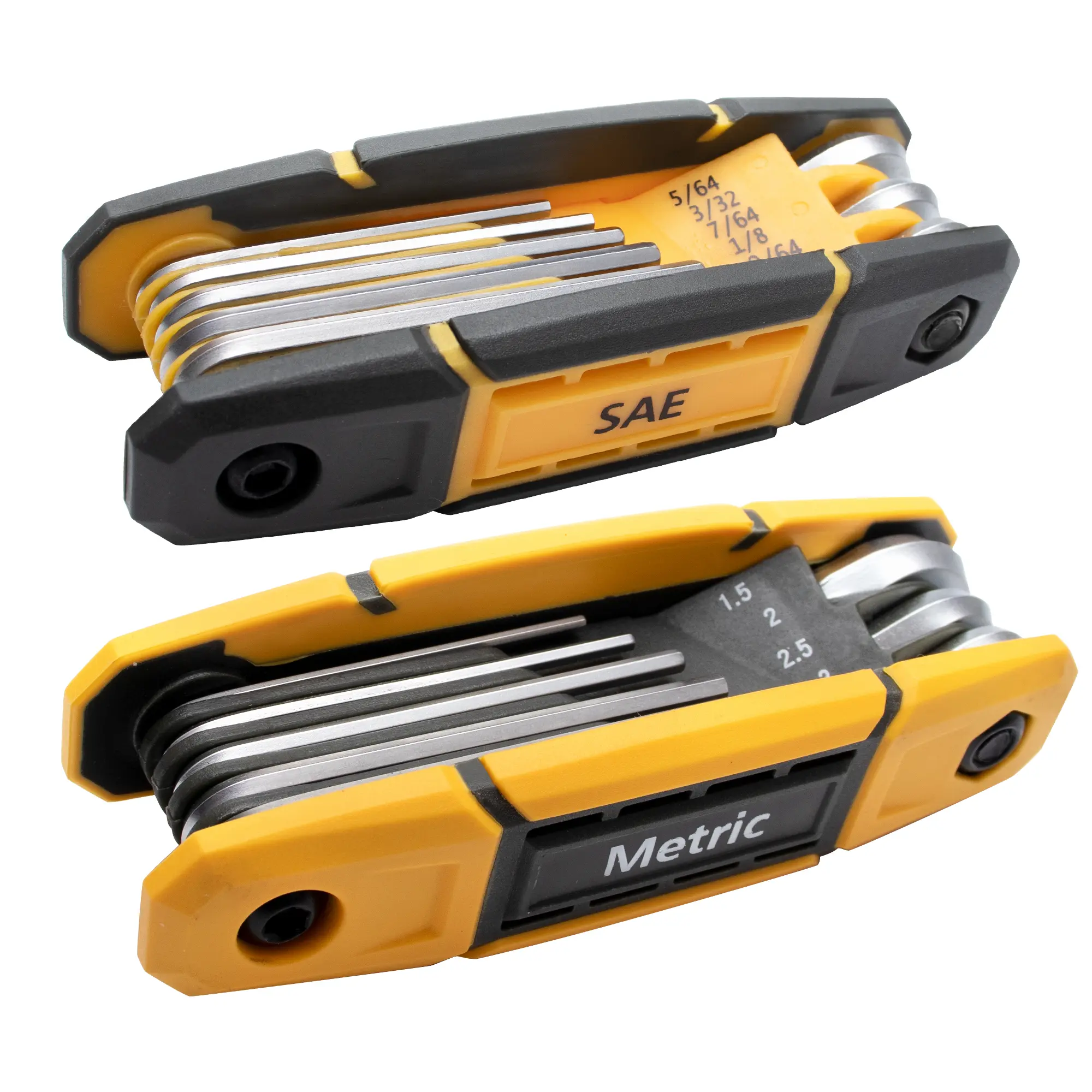 MULWARK 17PCS Foldable Hex Wrenches Set - Alloy Steel SAE & Metric Hex Keys with Non-Slip Ergonomic Handles, Portable 1 Set Hand Tool for DIYers in Home, Garage Workspaces, Compact And Foldable