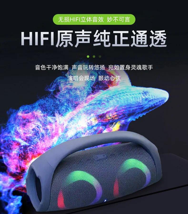 100W High Power Bluetooth Speaker Portable RGB Colorful Light Waterproof Wireless Subwoofer 360 Stereo Surround TWS FM Boombox for Smartphone Audio 23.1 x 9.3 x 12.7CM