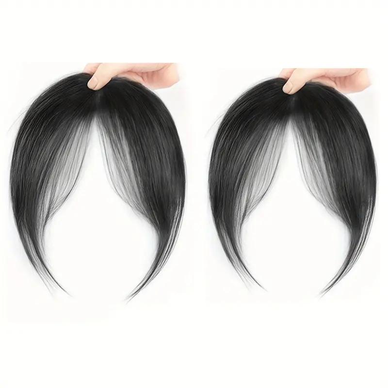 2-Piece Straight Clip-In Wigs - Heat-Resistant Synthetic Fiber Extensions with Adjustable Snap-On Mesh Caps for Natural Straight Hair Styles, Suitable for Parties, Photoshoots, and Daily Use - Salon-Quality Headpieces for Seamless Blending and Secure Fit