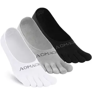 Toe Socks No Show for Woman Men Invisible Athletic Five Fingers Socks Running Hidden Liner Socks, Moisture-Wicking Quick-Dry Breathable Comfortable