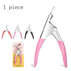 Professional Nail Art Clipper with Special Type U Word False Tips for Home and Salon Manicures Nail Clippers