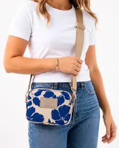 Aloha Collection Crossbody Bag | Lightweight Travel & Beach Purse - Navy