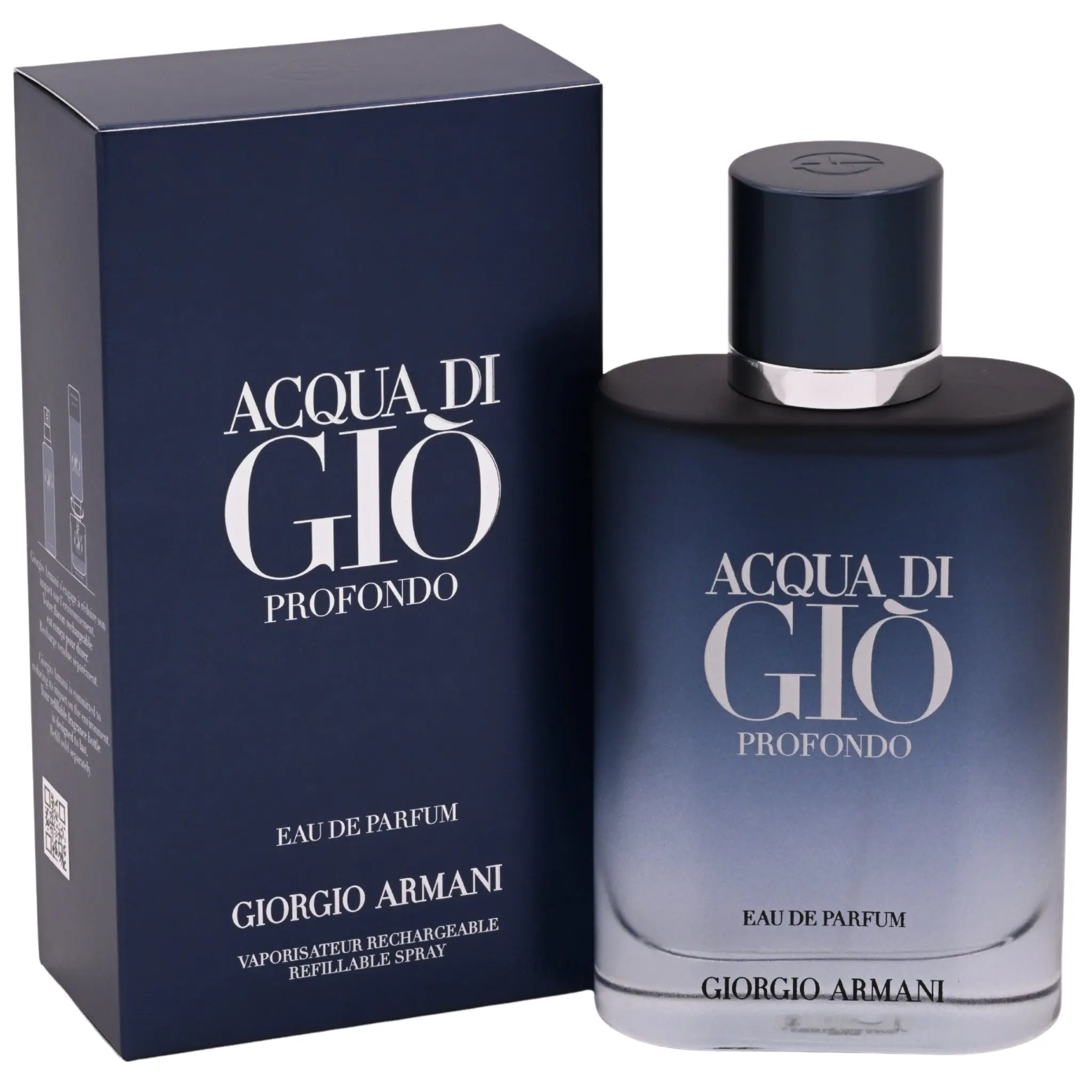 Giorgio Armani Acqua di Giò Profondo Eau de Parfum (EDP) Spray for Men, Refillable Aromatic Marine Scent, 3.4 fl oz
