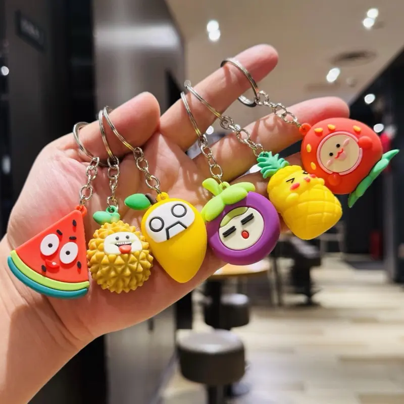 Fruit Keychain, Compact Cute Stylish Keychain with Practical Split Ring