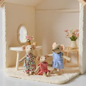 1PCS Soft Stuffed Plush Toy Mouse Doll for Kids - Holiday Birthday Gift Room Decor Pretend Play Animal Friend