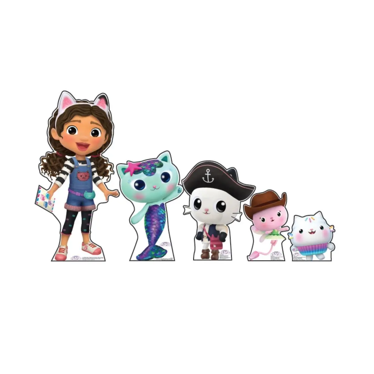 Advanced Graphics 3953 Gabby's Dollhouse Cardboard Cutout Set - 5-Piece, Photo-Worthy Home Decor, Room Decor Accent
