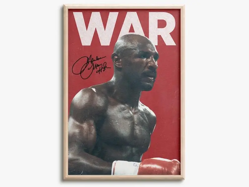 Marvin Hagler photo print poster - Pre Signed - Marvelous
