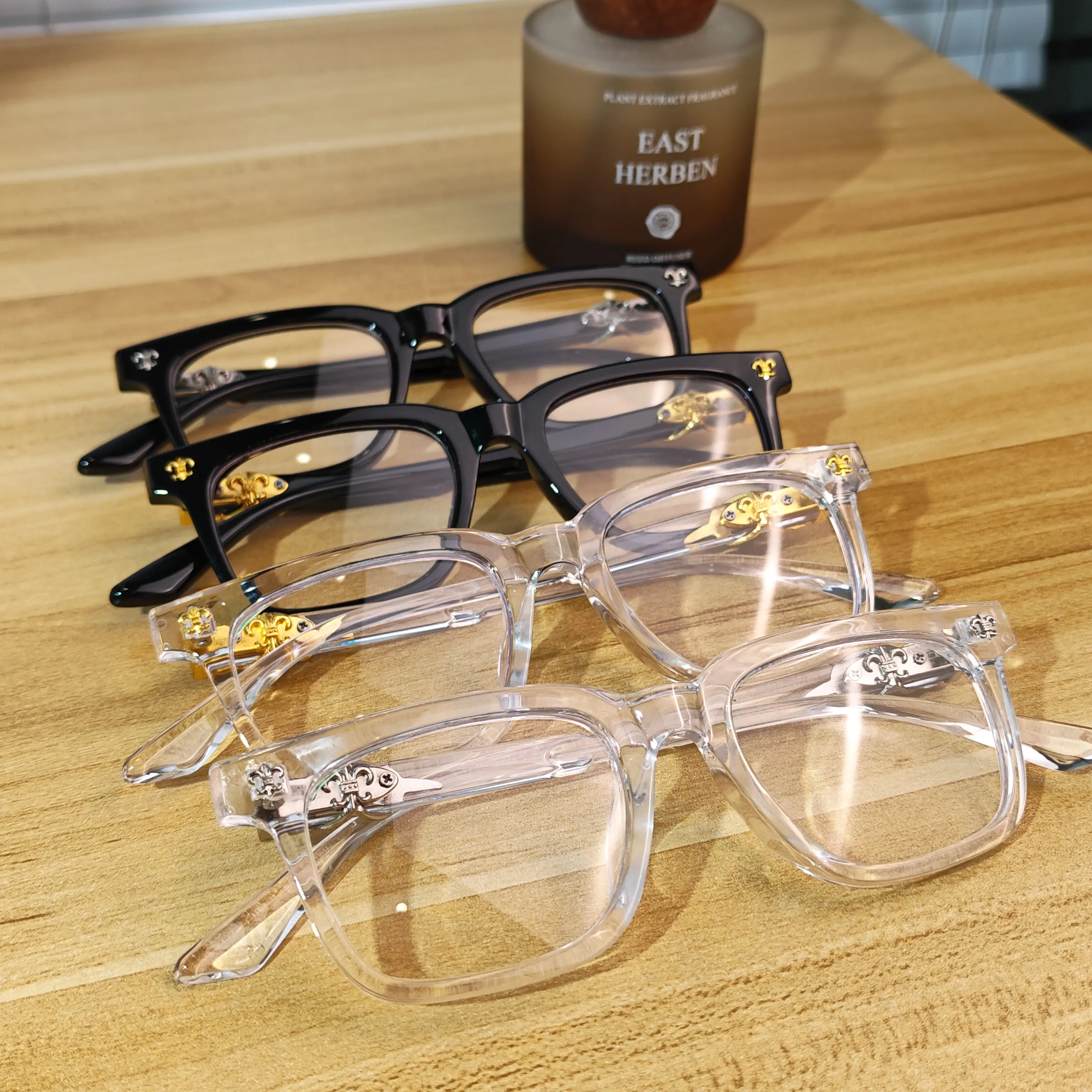 Men's Blue Light Blocking Glasses, Classic Retro Square Frame Computer Glasses, Lightweight Clear Lens Eyewear for Business, Office & Everyday Use