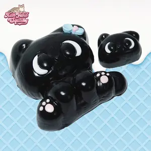 Black Cats Duo Squishy, Handmade taba squishy, Food-Grade Silicone Slow-Rising Rebound Squishy, Sticky Squeeze Toys Gift, Fidget Toys for Stress Relief, Non-Toxic Sensory Toys (3.53oz/100g)