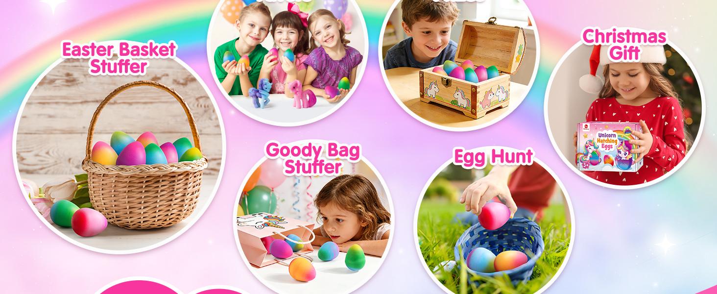 KLSMYHOKI Water Activated Hatching Surprise Eggs 6 Water Activated Unicorn  Grow 600%  for Kids - Capsules