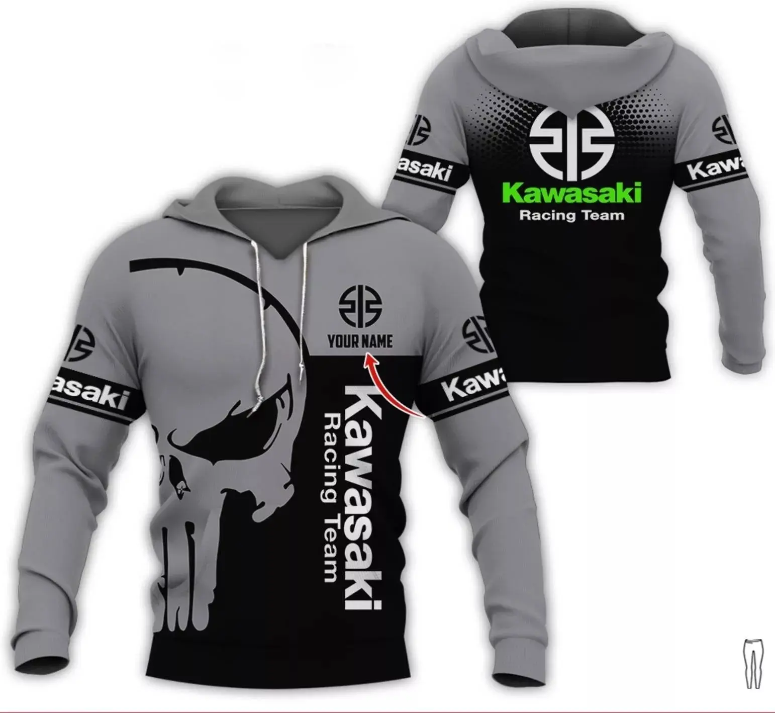 Personalized Motorcycle Racing Team Inspired All Over Print 3D Hoodie, Custom Name Racing Sweatshirt, Unisex Biker Streetwear Pullover, Motorsport Graphic Hoodie, Size S–5XL