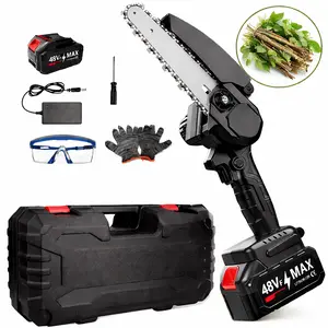 6-Inch Mini Chainsaw Cordless, Handheld Electric Chainsaw with 1 Batteries, Perfect for Tree Trimming Wood Cutting, Great Gift for Father, Husband, Men