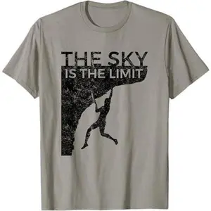Rock Climbing Shirt Climber Gift Sky is the Limit T-Shirt