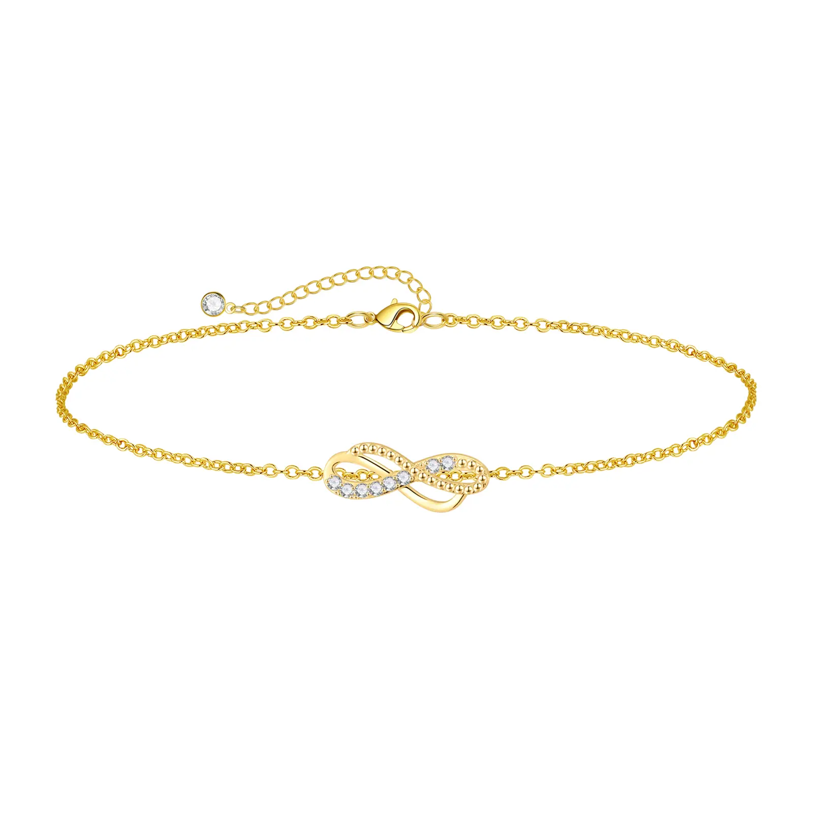 Pancert Women's Dainty Golden Geometric Design Chain Jewelry Anklet - 1pc, Waterproof, Adjustable Length, Layered Link, Metal Coating, Everyday Wear Fashion Gift, Chain Jewelry Anklets