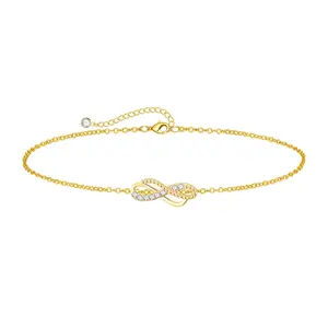 Pancert 1pc Dainty Golden Ankle Bracelet Layered Anklets Bracelet Waterproof Adjustable Link Anklet Set Jewelry Gifts for Mom Women Friends  Girlfriend Wife Bestie