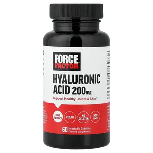 Force Factor Hyaluronic Acid, 200 mg, 60 Vegetable Capsules