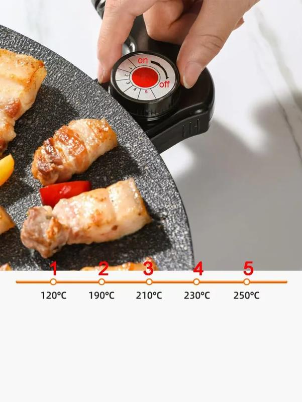 TIGER 1500W Indoor Smokeless Korean BBQ Grill & Griddle with Adjustable Temperature Control Universal Non-Stick Surface for Easy Home Cooking